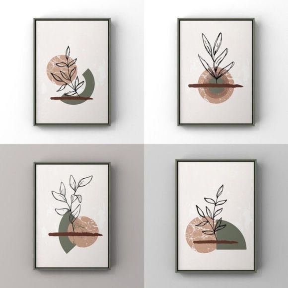 Modern minimalist boho abstract wall art print - Picture 3 of 3